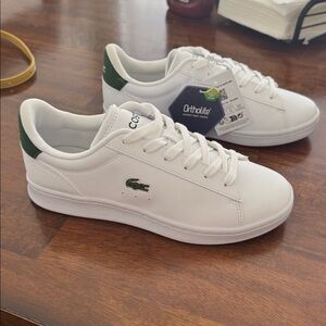 Lacoste Carnaby Junior Sneaker, Size 4, White